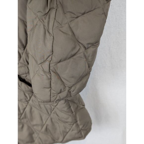 Eddie Bauer Quilted Goose Down Jacket Snap Button Brown Women's Size XL - Picture 8 of 16